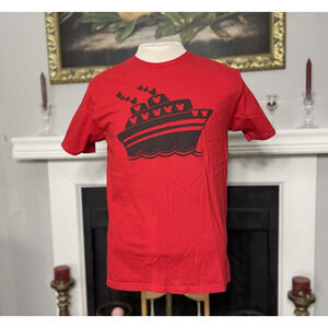 Live & Tell Unisex Disney Cruise Ship Red T-Shirt Size Large
